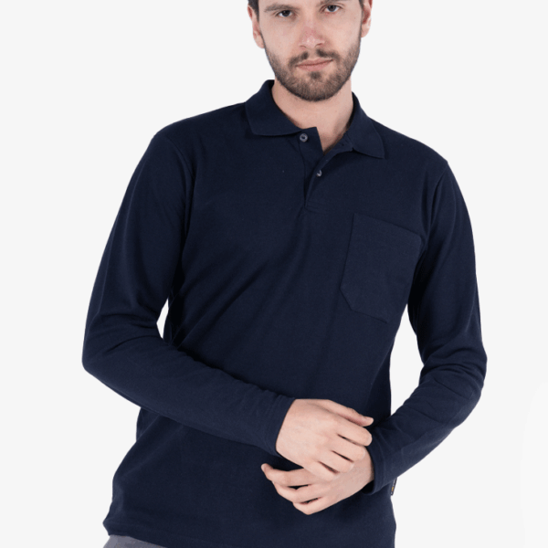 Polo Yaka Sweatshirt Lacivert - İş Güvenliği için TSE ve CE Sertifikalı