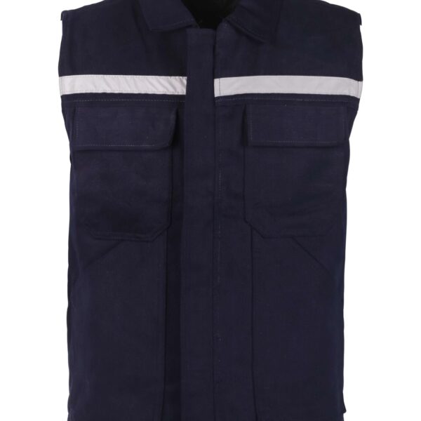 Gabardin Kapitoneli Yelek 7X7 Lacivert - İş Güvenliği ve Endüstriyel Kullanım için