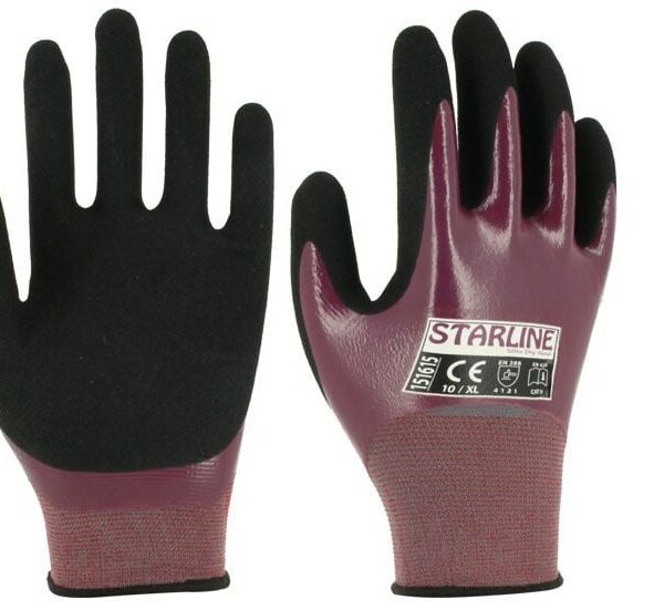 Starline E-151615 Tam Köpük Nitril + Nitril Kaplı İş Eldiven EN388-4121X