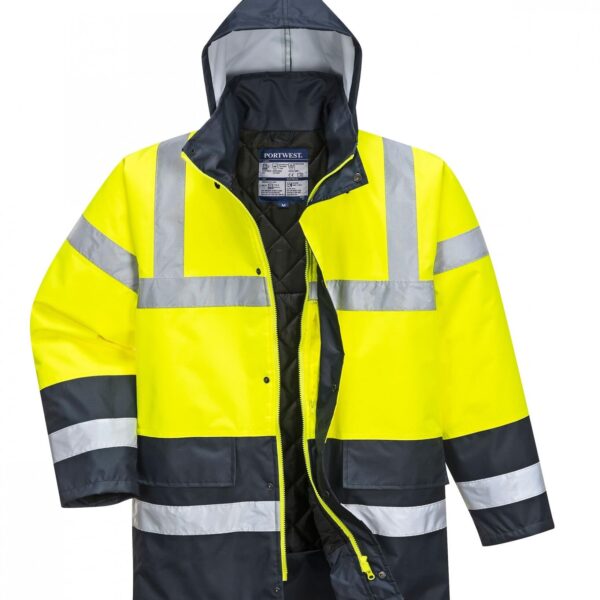 Portwest Hi-Vis Sarı Lacivert Parka