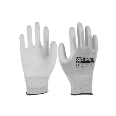 Starline E-42 1/2 PU Kaplı Antistatik Beyaz İş Eldiven - CE Sertifikalı
