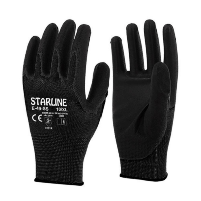 Starline E-49-SS 1/2 PU Kaplı Hassas Montaj Eldiveni Siyah - İş Güvenliği ve Konfor