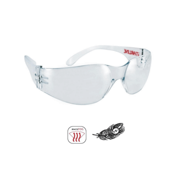 Starline G-028A-C Şeffaf Spor Dizayn Düşük Darbe Ve UV Işık Koruma Sağlayan Antifog Gözlük