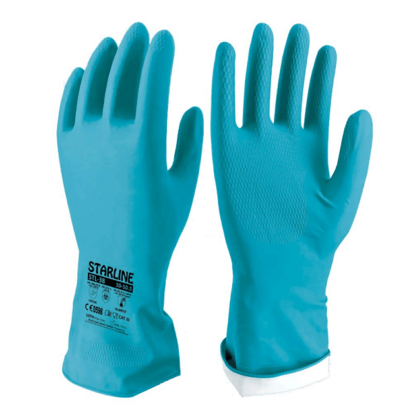 Starline STL-38 Doğal Kauçuk Kimyasal Eldiven - CE Sertifikalı